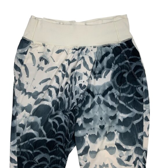 Lululemon Dance To Yoga Pants 10 Pretty Plume Angel Wing Adjustable Waist Crop - Picture 9 of 14